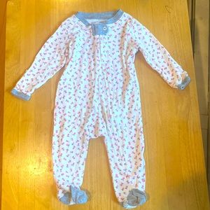Burts Bees Baby floral 0-3 months footie